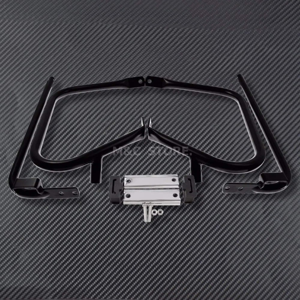Портфель для мотоцикла черный/хромированный чехол Harley Touring Road King Glide FLHTC