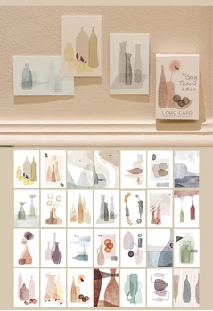 

Multi-use 5.2*8cm 54pcs Mini Card Paint Still Life Print DIY Scrapbooking Card Party Invitation Cards Gift Message Card