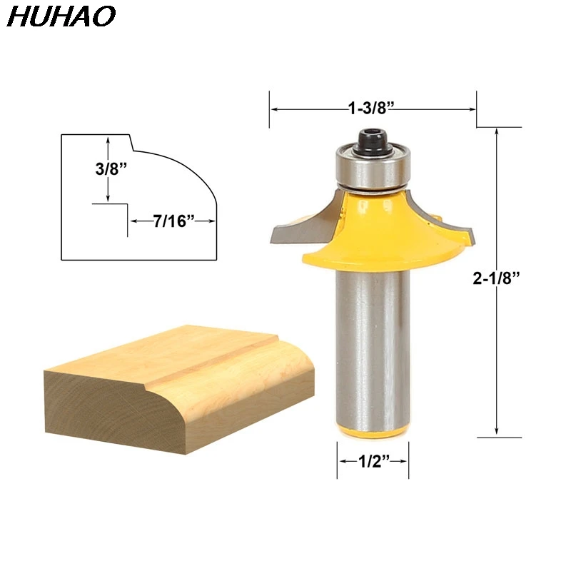 

1pcs Drawer & Cabinet Door Front Edging Thumbnail Router Bit-1/2" Shank