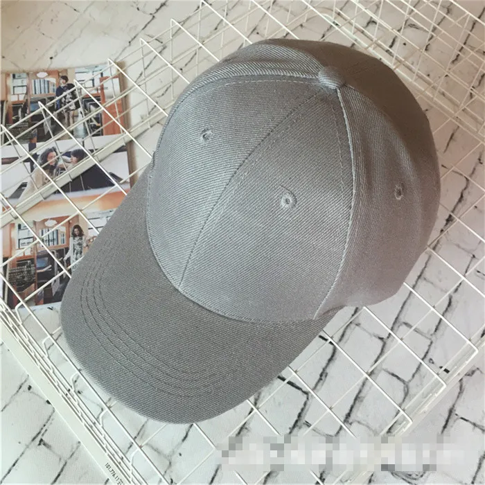 10 шт./партия однотонная бейсболка, акриловые однотонные шляпы, регулируемые разноцветные шапки - Цвет: grey
