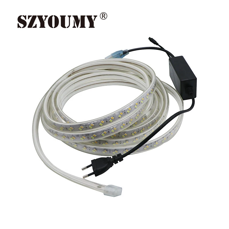 buy SZYOUMY 220V LED Strip Rope Light 5630 5730 SMD Dual White Dimmable Waterproof IP67 Under Cabinets DIY Party Lighting 120 Leds M