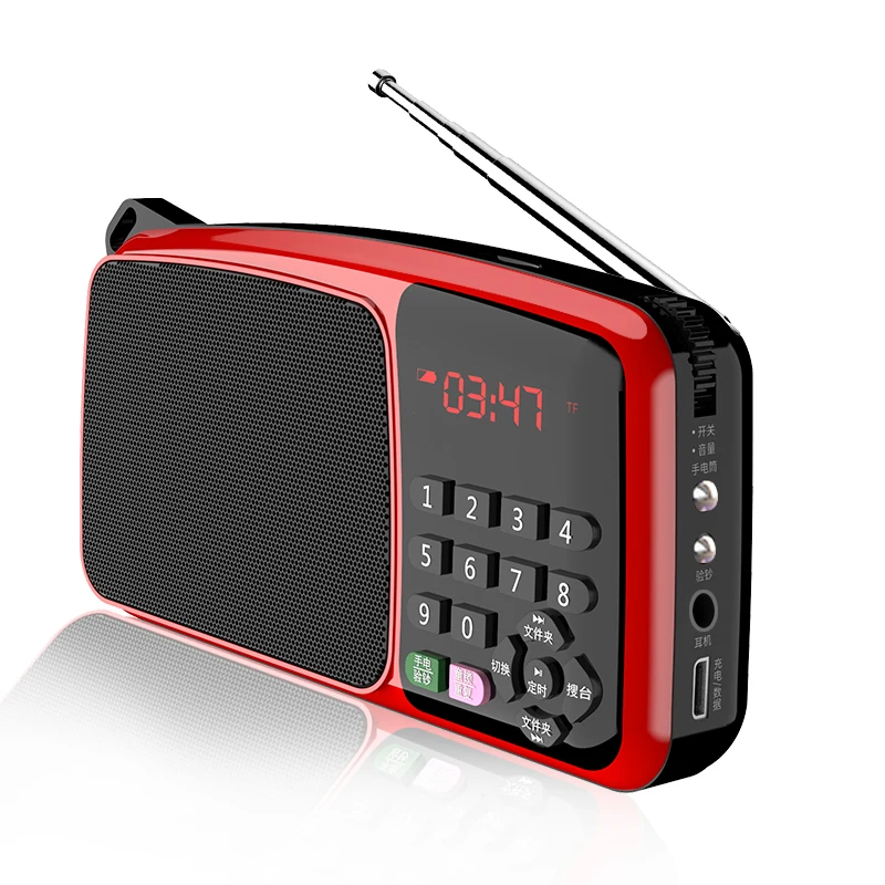 Полный диапазон радио цифровой демодулятор FM/AM стерео радио с картой MP3 музыкальный плеер динамик фонарик детектор денег светодиодный экран