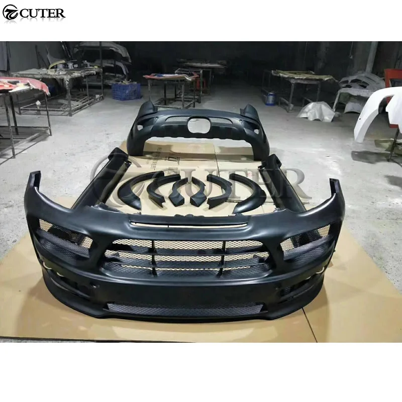 958 2 A Стиль FRP комплект широкого тела передний бампер задний боковые юбки фартук