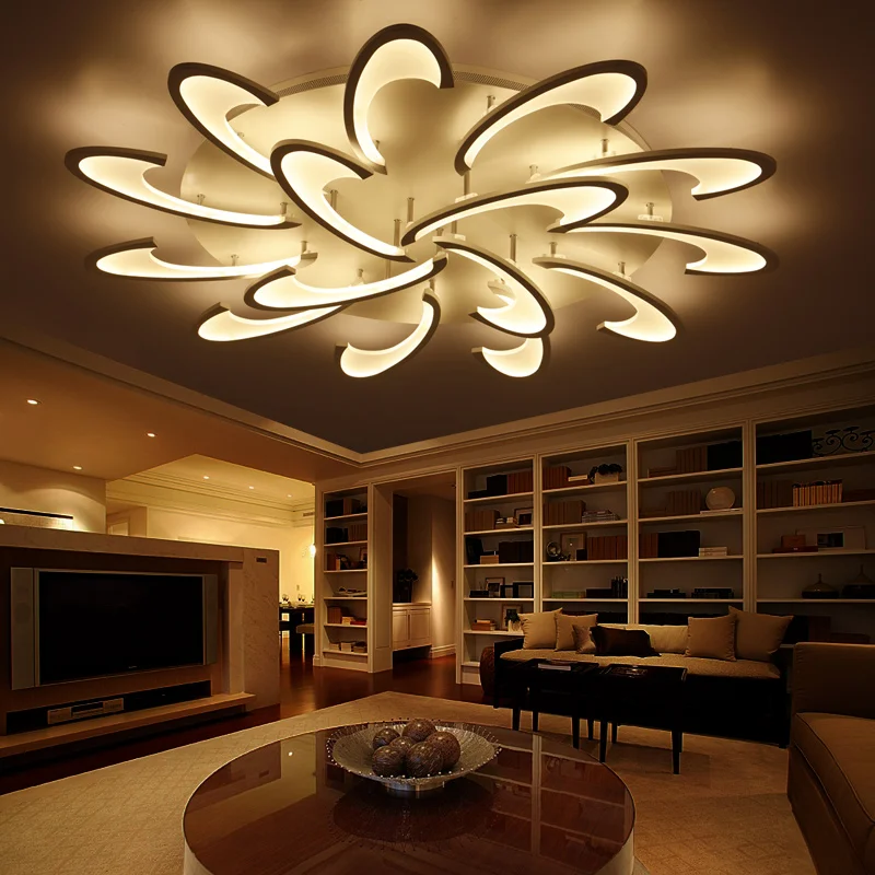 LICAN modern led ceiling chandelier lights for living room bedroom ... LICAN modern led ceiling chandelier lights for living room bedroom ...