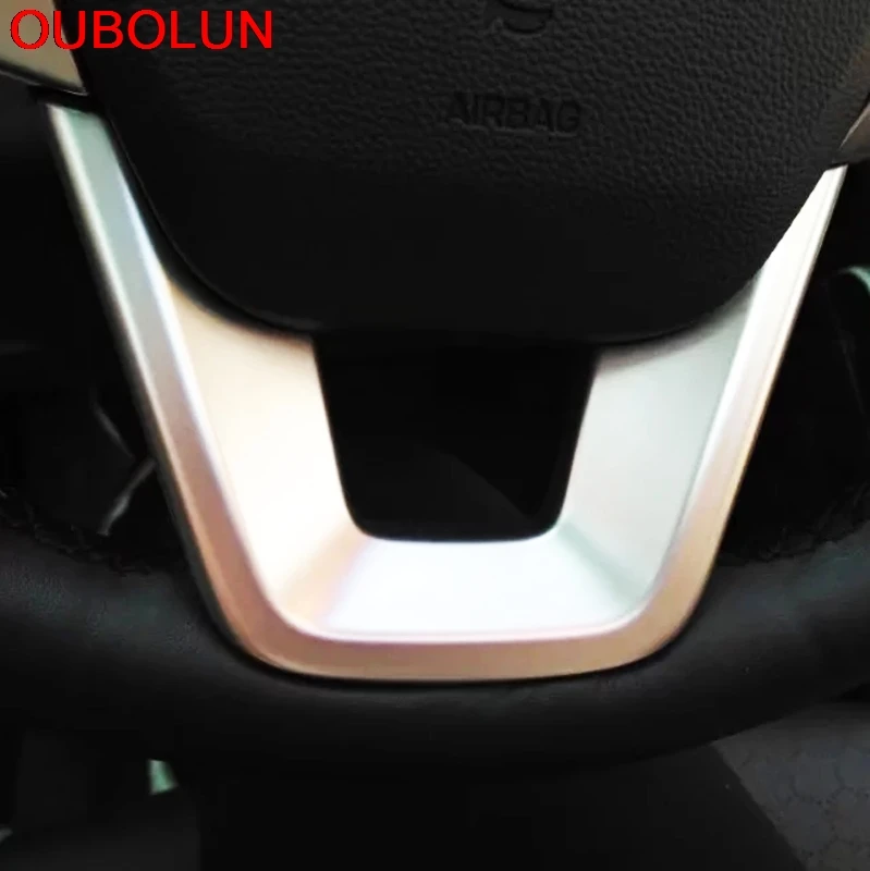OUBOLUN для Hyundai ix35 2018 ABS Хромированная краска из углеродного волокна отделка Руля