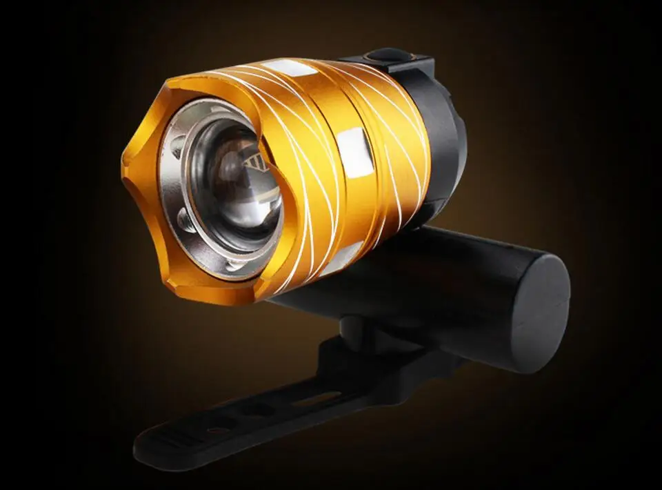 Clearance bicycle light Bike headlights T6 night riding light flashlight mountain bike USB rechargeable headlight glare F1231YQ 9