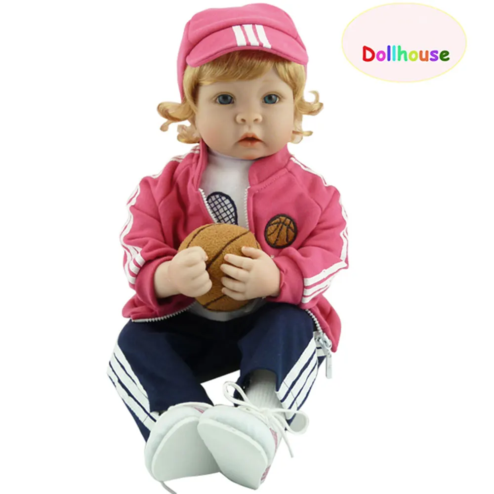 

Fashion Doll 22inch Realistic Reborn Baby Doll 55cm Baby Gift Toys Soft Silicone Reborn Dolls Toys Lifelike Newborn Brinquedos