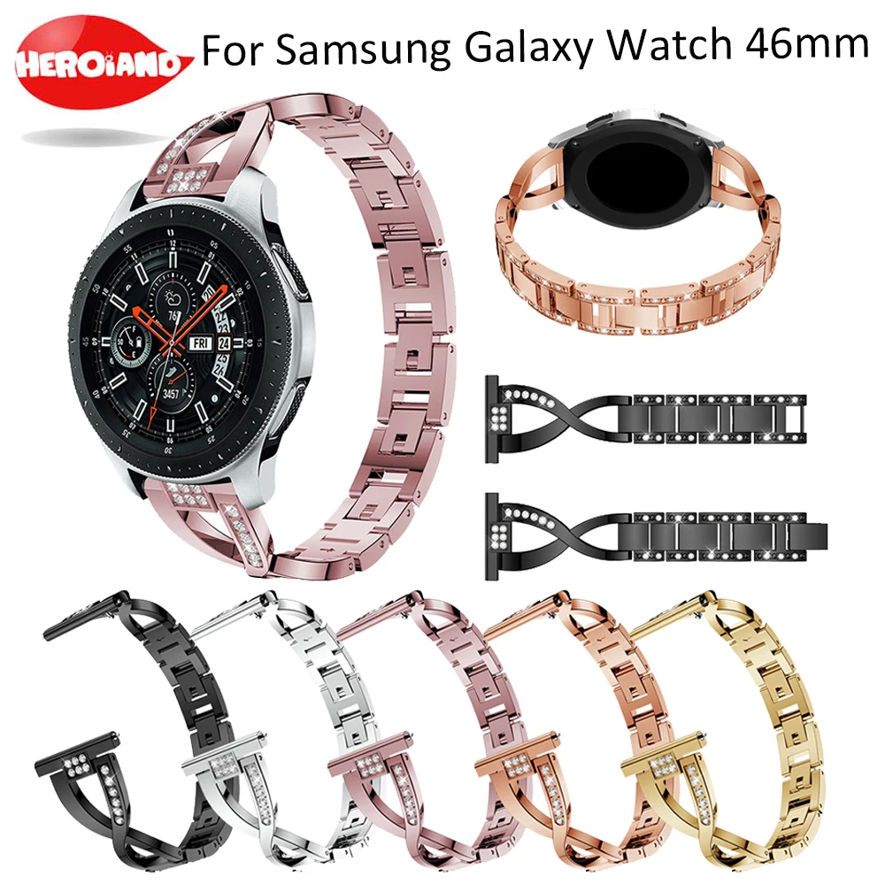 22 мм роскошный Кристальный блестящий браслет со стразами для Samsung Gear Sport S3 ремешок