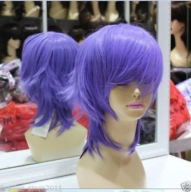 heat resistant Party hair Free shipping&gt&gtAxis Powers Hetalia APH ITALY Short Light Purple Cosplay Wig |