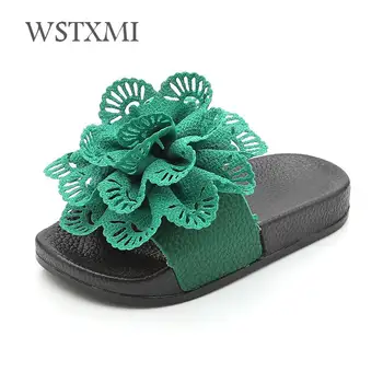 

Summer Slippers Kids Girls Princess Cute Flower Slippers Shoes Children Casual Beach Sandals Baby Indoor Home Non-slip Flip Flop