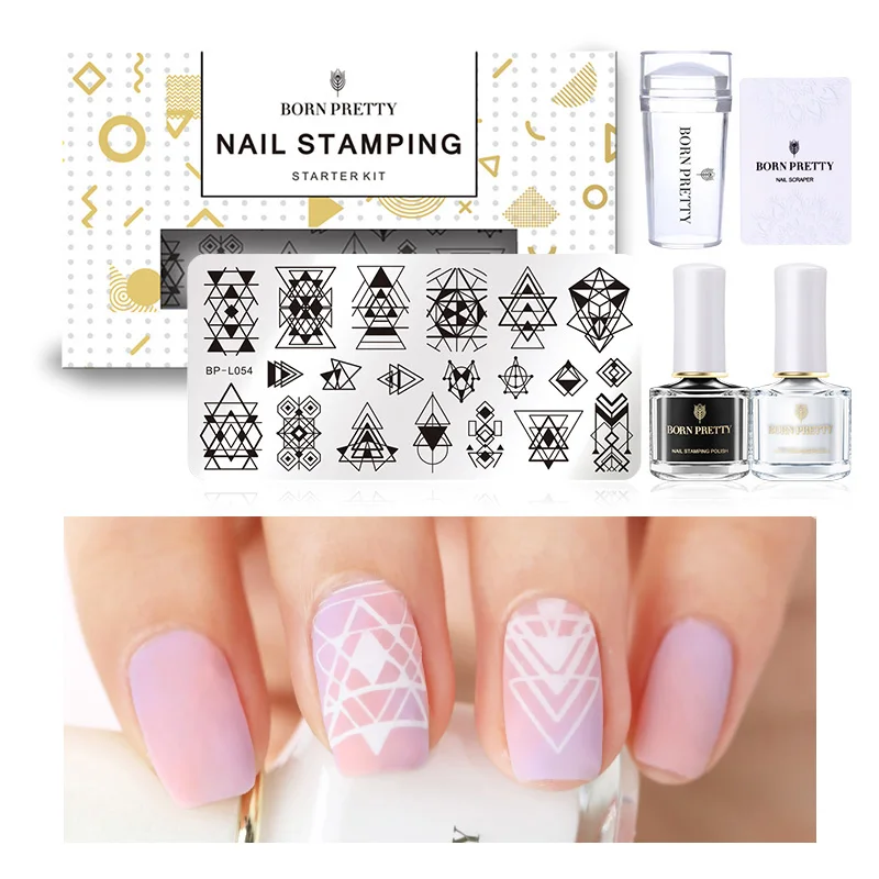 BORN PRETTY Nail Stamping Kit Stamping Polish Nail Art ...