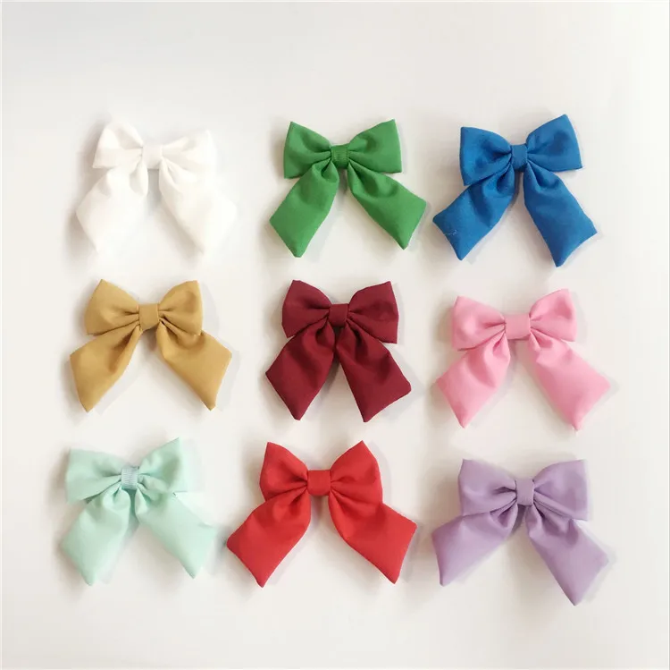 

5pcs/lot New Fashion Fabric Floral Bow Hair Clip For Cute Hairgrips Hair Accessories With Clip