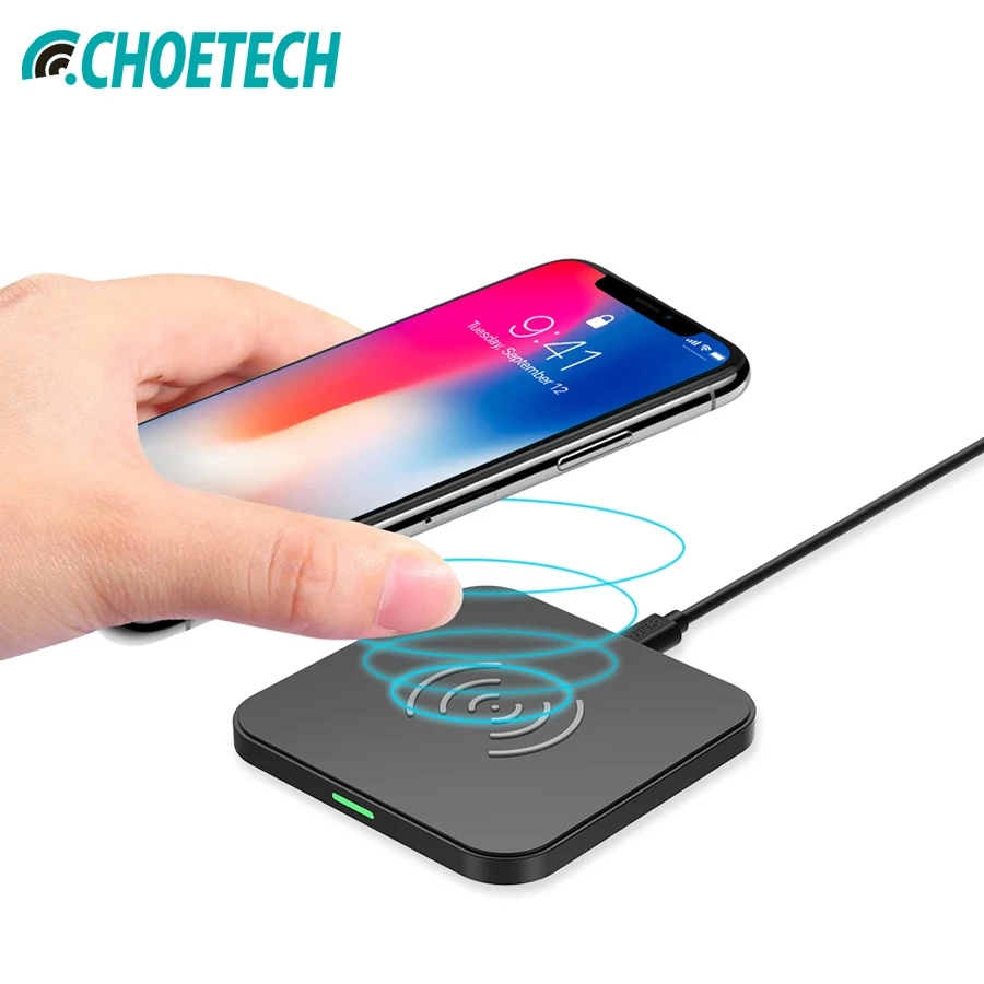 

CHOETECH Qi Wireless Charger 10W Fast Charging pad For Samsung Galaxy S9 S8 Note 8 S7 usb For iPhone X 8 7 plus Wirless Charger