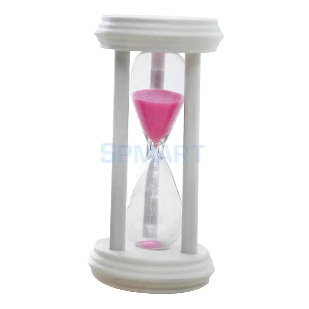 3 Minutes Hourglass Timer Wooden Framed Sandglass Pink Sand Timer Clock Kitchen Study Tools Home Ornament Friends Novelty Gift