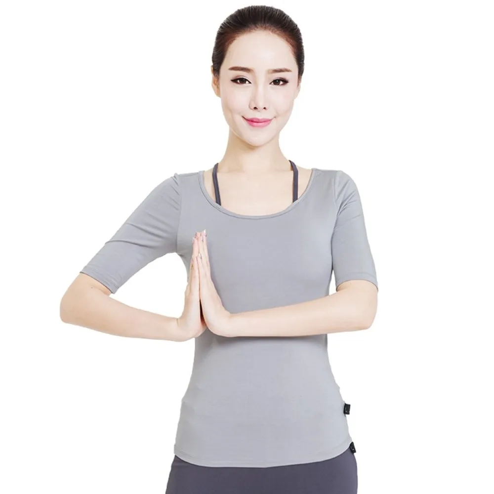 PIERYOGA 63435MT Women Elastic Elbow Sleeve Shirt Sportswear Gym
