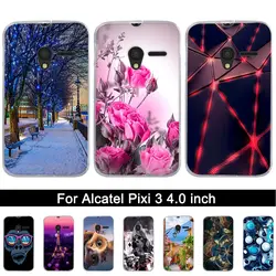 Мягкий силиконовый чехол для телефона для Alcatel One Touch Pixi 3 4,0 дюймов печать ТПУ чехол для Alcatel Pixi 3 4,0 "4050A 4013X мешок ракушек