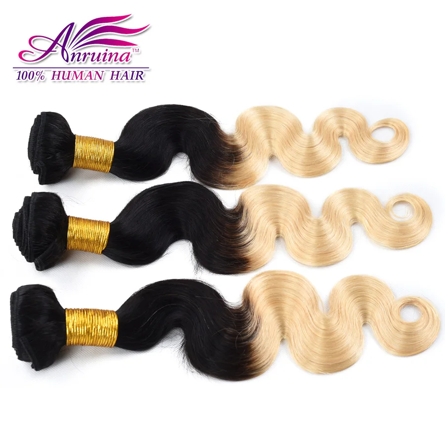 

Peruvian Virgin Hair Body Wave 2 Pcs 1B/613 Platinum Blonde Virgin Hair Ombre Peruvian Body Wave Wet And Wavy Human Hair Bundles