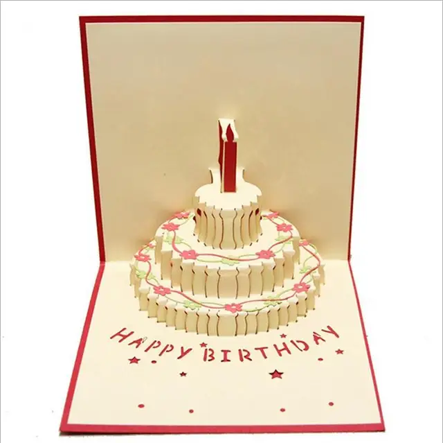 new 3d cake happy birthday pop up cards wedding gift greeting card set paper postcard - Happy Birthday Pop Up Card new 3d cake happy birthday pop up cards wedding gift greeting card set paper postcard - Happy Birthday Pop Up Card