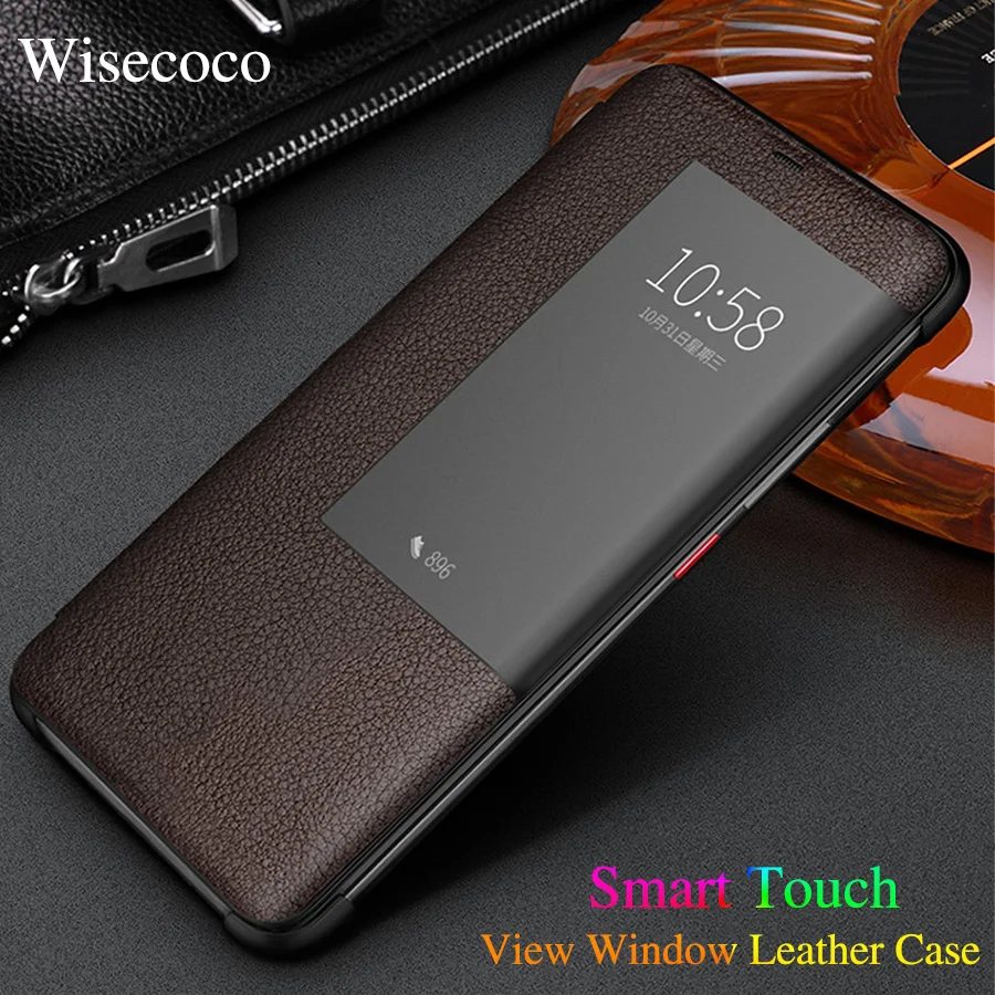 

Smart Touch View Window Flip Case for Huawei Mate 20 Pro Mate 20 Lite Luxury Genuine Leather Phone Cover Etui Hawei Mate20 Pro