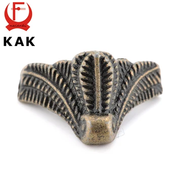 

4PCS KAK Antique Corner Protector Bronze Jewelry Chest Box Wooden Case Decorative Feet Leg Metal Corner Bracket Hardware