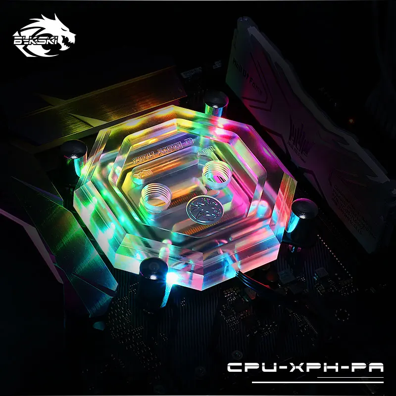 

Bykski CPU Water Block use for INTEL LGA1150 1151 1155 1156 2011 X99 RGB support 5V 3PIN GND Header to Motherboard / CPU-XPH-PA