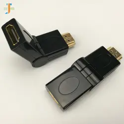 100 шт/партия черный HDMI Мужской к HDMI Женский 180 градусов адаптер HDMI подключение HDTV для hdtv-компьютер камеры Hdmi адаптер