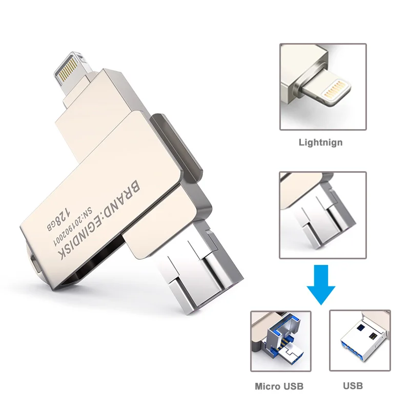 Новинка Otg Usb флеш-накопитель для iPhone микро-флеш-накопитель USB/Lightning/USB для iPhone6 6S 7 7S 8 8S X XR XS Android Phone