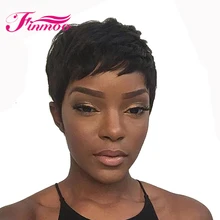 Короткие прямые человеческие волосы парики remy волосы с волосами младенца перуанская машина сделал короткий парик для женщин натуральный цвет