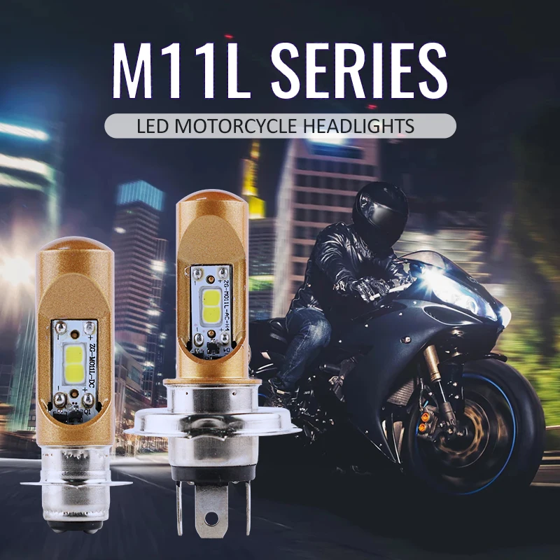 

RTD M11L Motorcycle Motorbike DC LED Headlight Scooters ATV Driving Headlamp Bulb H4 HS1 P15D H6 800LM White Color Plug and Play
