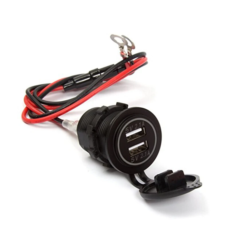 12V водонепроницаемый двойной USB зарядное устройство розетка для GPS автомобиля