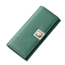2017 New font b Womens b font Wallets Long Lady Cow font b Leather b font