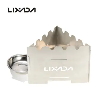 

Lixada Outdoor Camping Folding Wood Stove Pocket Alcohol Stove Portable Lightweight Stove Burners with Tray Camping Equipment