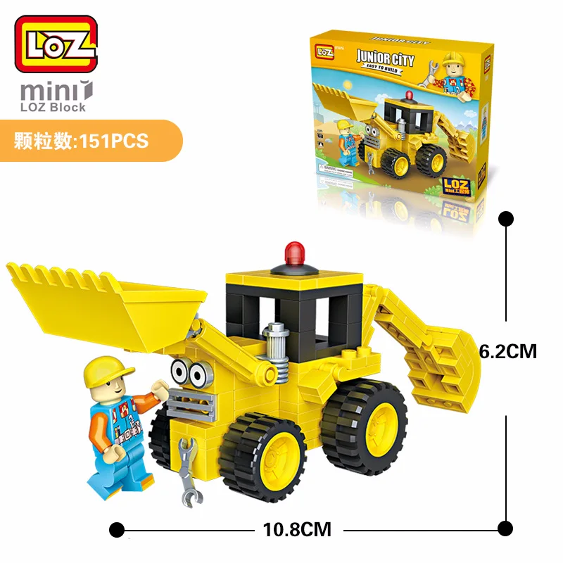 LOZ мини блок Createur техники бульдозера блоков Rc Камион бульдозер Chargeur Modeles Enfants Jouets