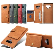 

Retro Business Leather Case for Samsung Note 9 S9 Kickstand Card Slot Flip Leather Back Cover Case for Samsung Galaxy S9 S9 Plus