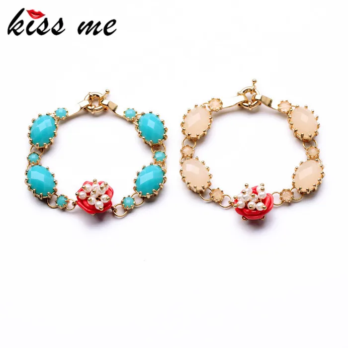 

New Styles 2017 Statement Fashion Women Jewelry Elegant Shiny Flowers Charming Bangles & Bracelets