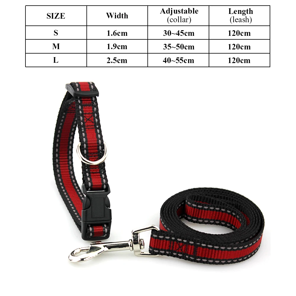 Pet Products Dog Leash Nylon Reflective Puppy Dog Leash Rope Cat Chihuahua Pet Leash And Collar Set Cat Dog Leashes Lead Harness (21)