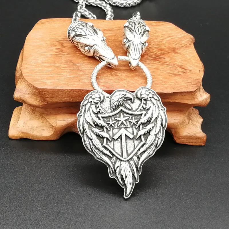 Odin's Raven Link Орел кулон с рунами ожерелье для женщин и мужчин колье кулоном в