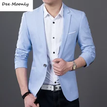 DEE MOONLY 2016 Heißer Herrenmode Casual Slim Fit Anzug Jacke Einfarbig Hohe Qualität Männliche Blazer Kostenloser versand M-6XL