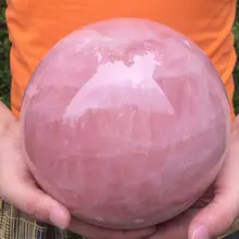 Ddh001557 Большой природа роза кристалл кварца сфера мяч рейки healig