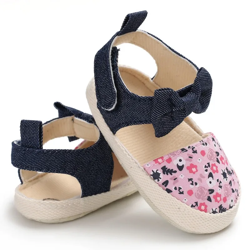

Children Baby Kids Girls Shoes Non-Slip Cotton Floral Print Toddlers Cute Sandals Baby Newborn Infantil