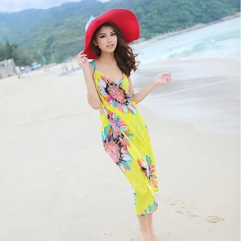 

2019 Women Sexy Chiffon Bikini Cover Up Beach Swimwear Dress Scarf Pareo Sarong Wrap Ladies Summer Dress Hot Sale