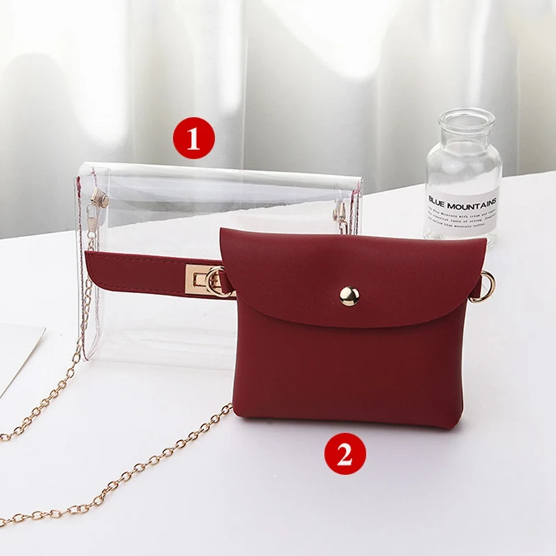 جديد 2019 النساء كيس تغليف الفاكهة أزياء الفتيات البسيطة حقائب كتف السيدات شفافة Crossbody حقيبة الإناث سلسلة رسول حقائب جديد 2019 النساء كيس تغليف الفاكهة أزياء الفتيات البسيطة حقائب كتف السيدات شفافة Crossbody حقيبة الإناث سلسلة رسول حقائب