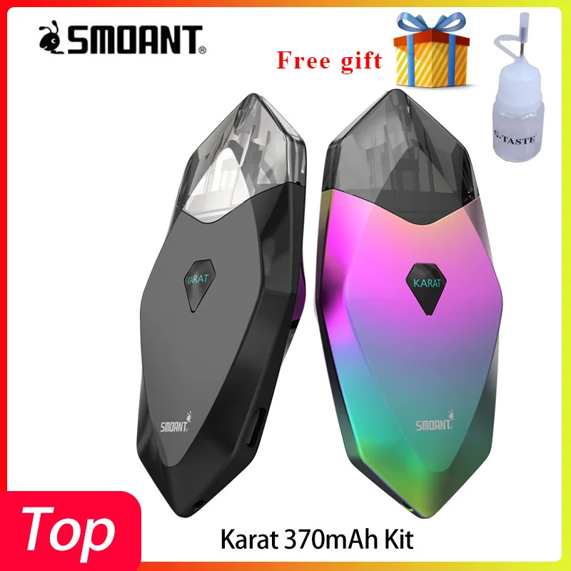 Новейший набор Smoant Karat 370mAh Pod Vape Starter Kit с 2 мл Quarzt coil cartridge vs S8 minifit suorin drop pod