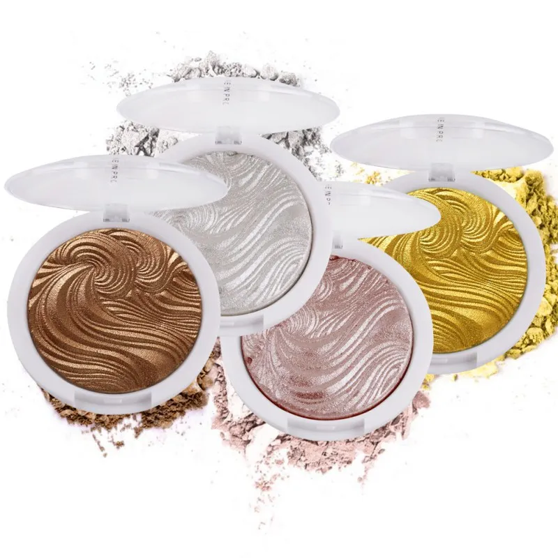 Contour Silver Shimmer Golden Powder Highlighter Palette Face Base