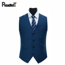 Männer Frühling & Herbst slim fit anzug weste Mens blazer westen sleeveless jacke baumwolle einreiher beiläufige weste