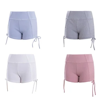 

Fitness Shorts Women High Stretch Bow Lace Up Perfect Elastic Female Workout Breathble short feminino Brand Quality T7