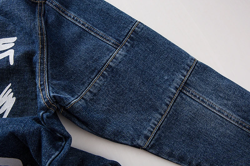 HZIJUE, негабаритная джинсовая куртка, Мужская винтажная Потертая джинсовая куртка на молнии с рукавом, мужские куртки в стиле хип-хоп, синий и черный цвета