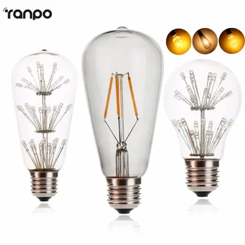 

AC 220V Vintage Squirrel 3W E27 Incandescent Edison Globe Light Bulb A60 Clear Glass Tungsten Filament Lamp For home Lighting