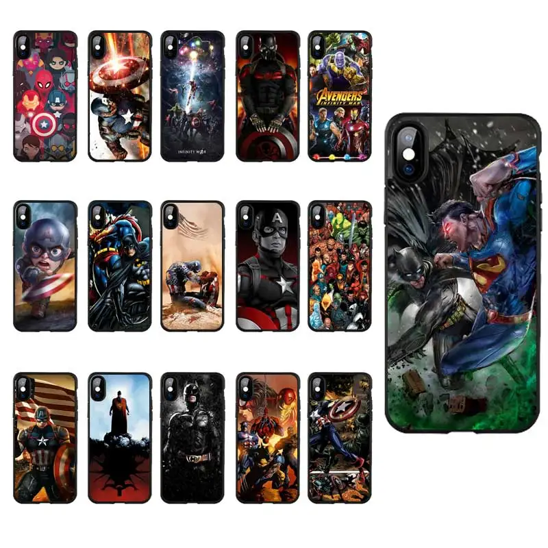 DREAMFOX M308 America Superhero Black Soft TPU Silicone Case Cover For Apple iPhone 11 Pro XR XS Max X 8 7 6 6S Plus 5 5S 5G SE |