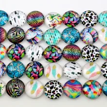 Горячая 50 шт 12 мм микс ручной работы фото стекло Cabochons-F4-74